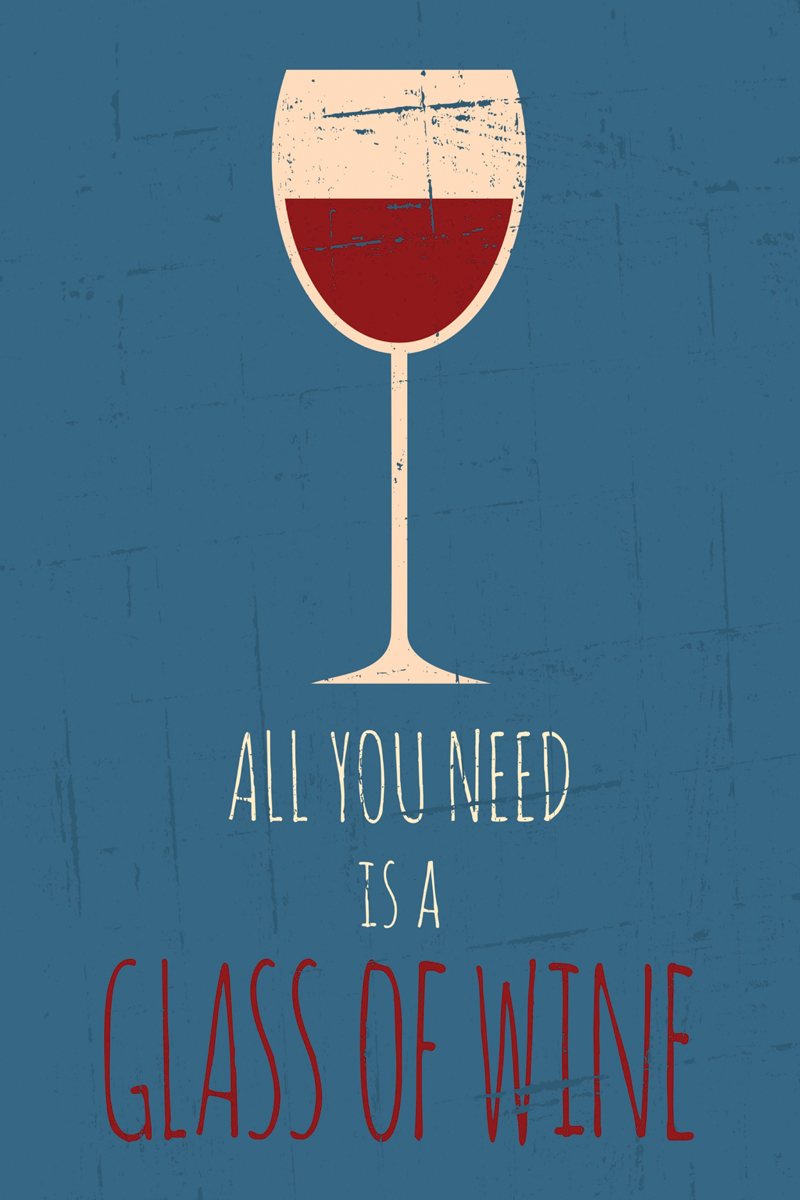 Tea Towel - Glass of Wine