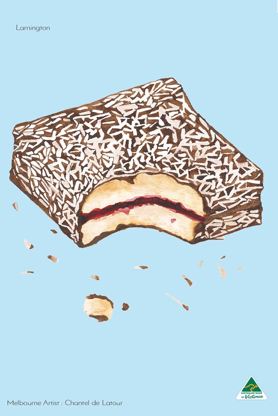 Tea Towel - Lamington Light Blue