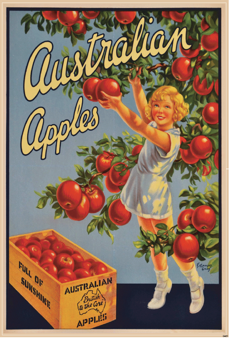 TEA TOWEL - AUSTRALIAN APPLE GIRL