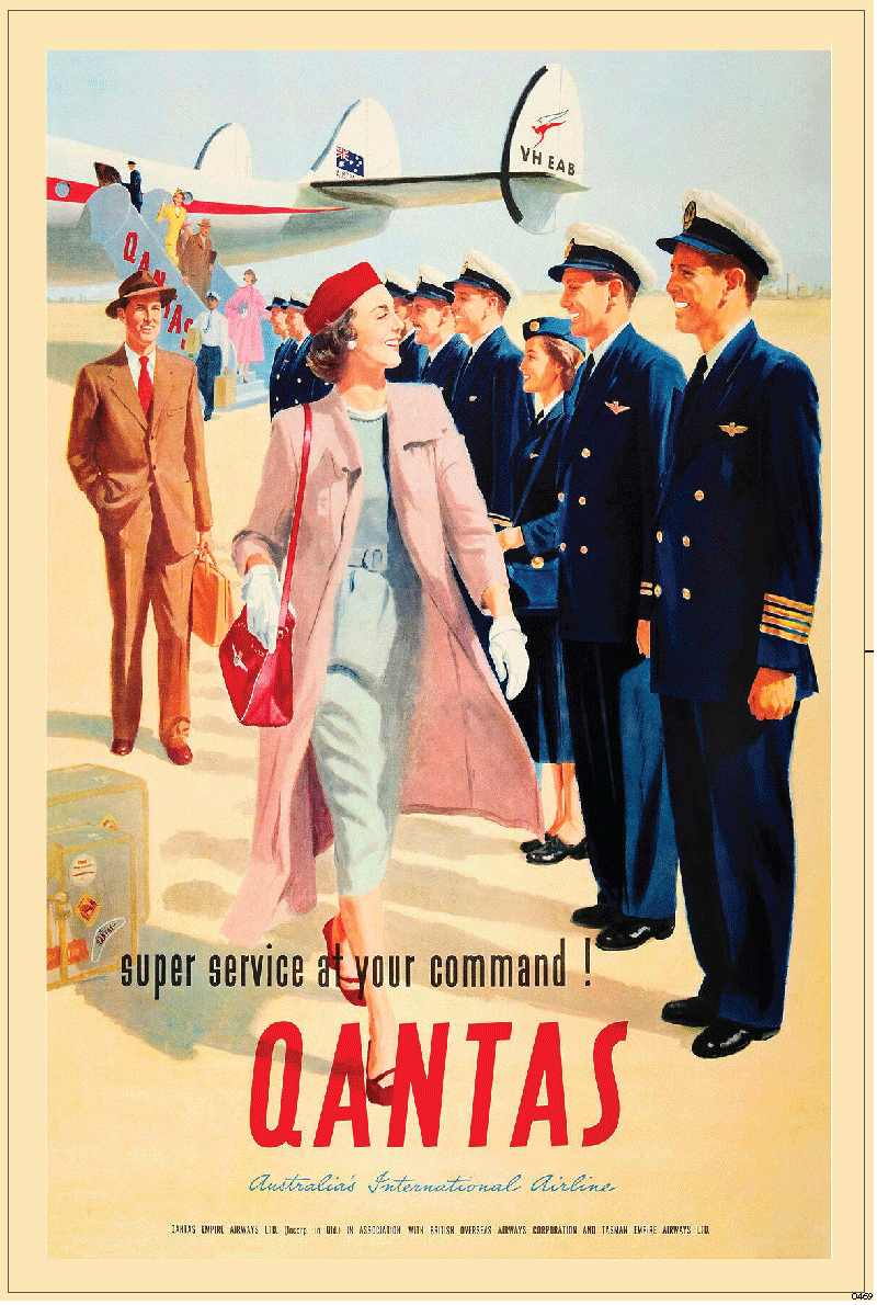 TEA TOWEL - VINTAGE QANTAS
