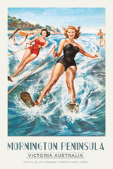 Tea Towel - Waterskiing