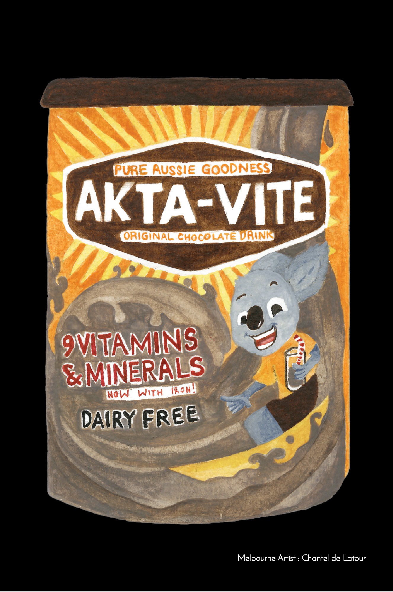 Tea Towel - Aktavite Black