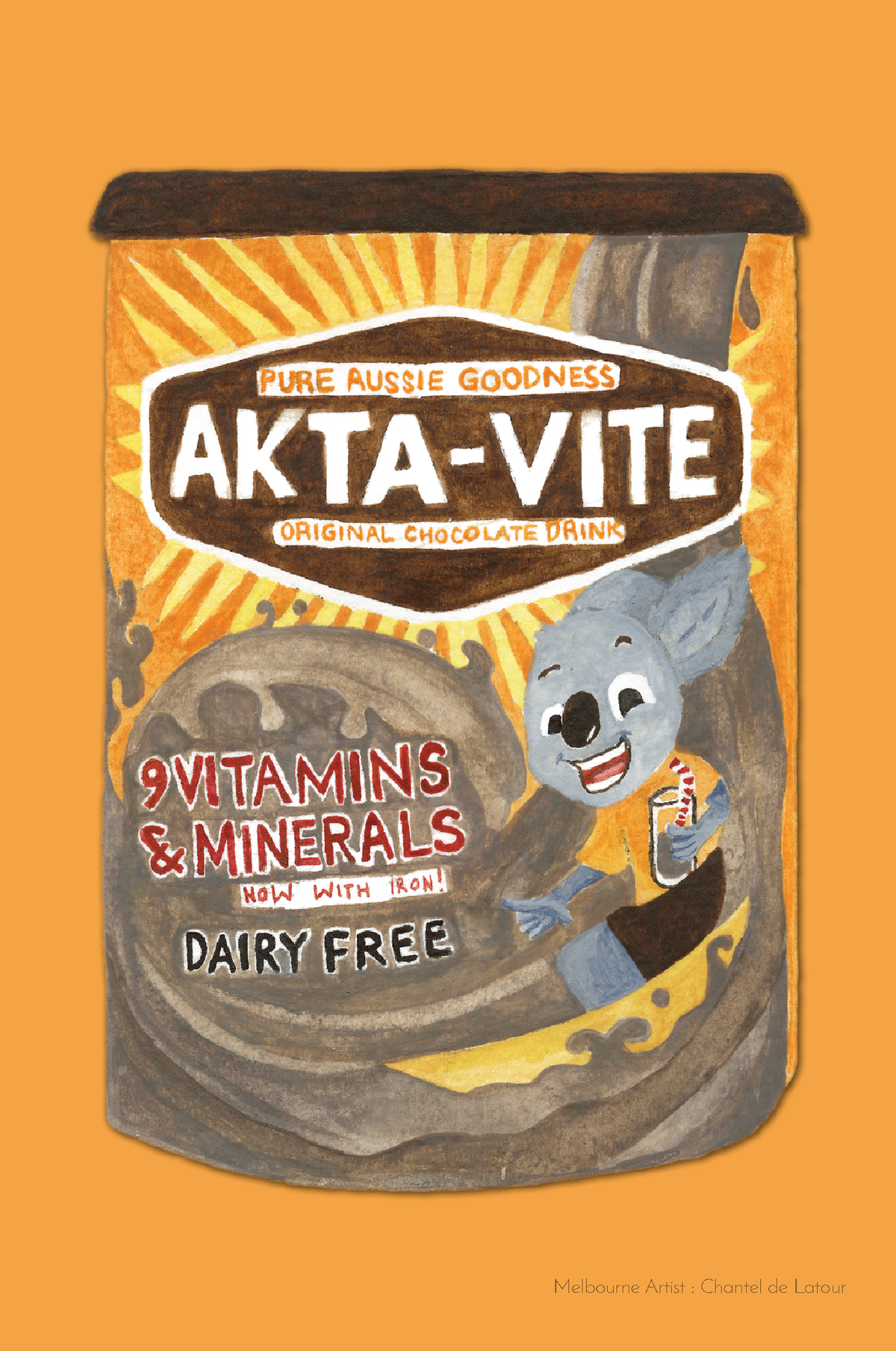 TEA TOWEL AKTAVITE ORANGE