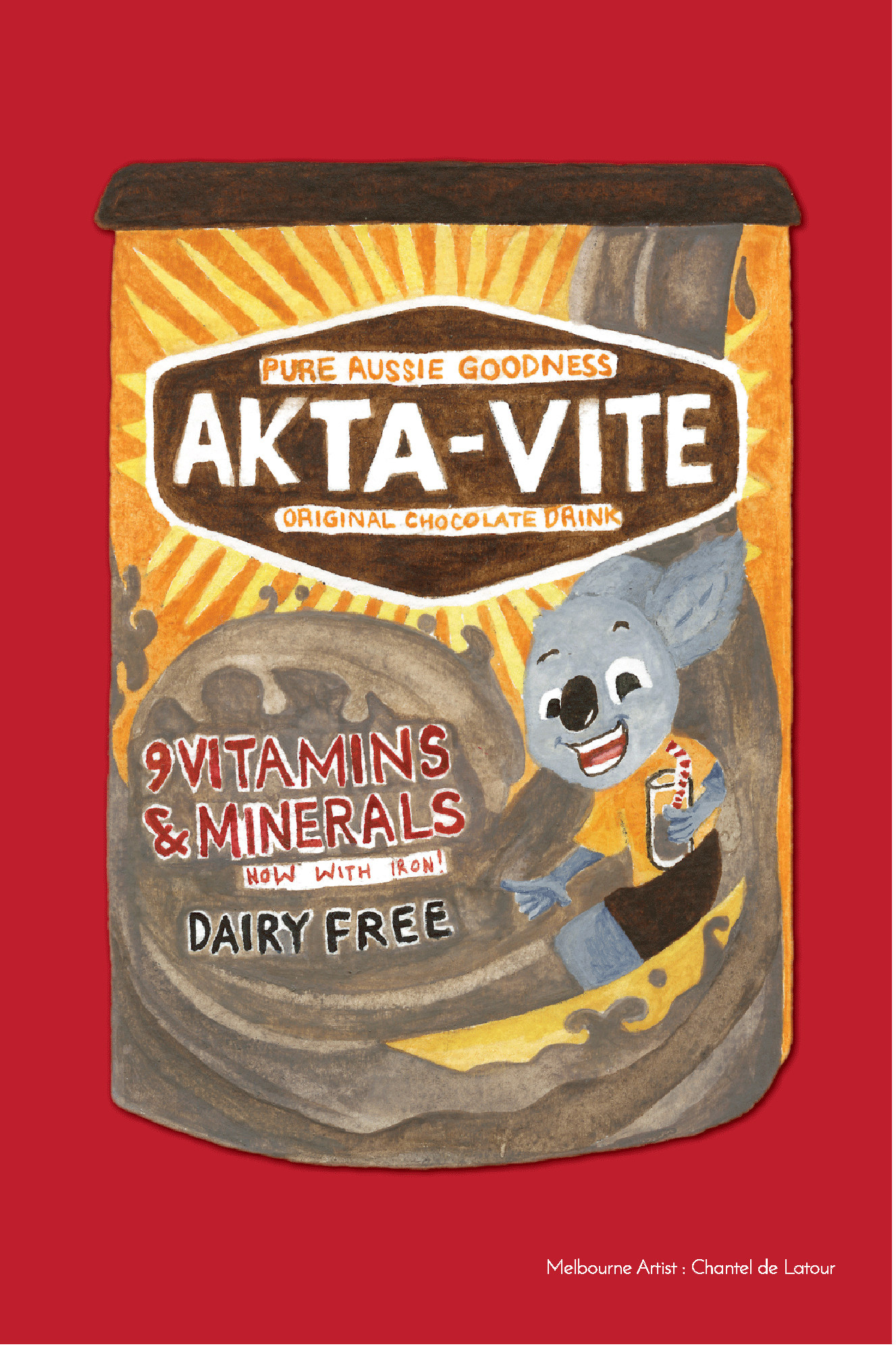 Tea Towel - Aktavite Red