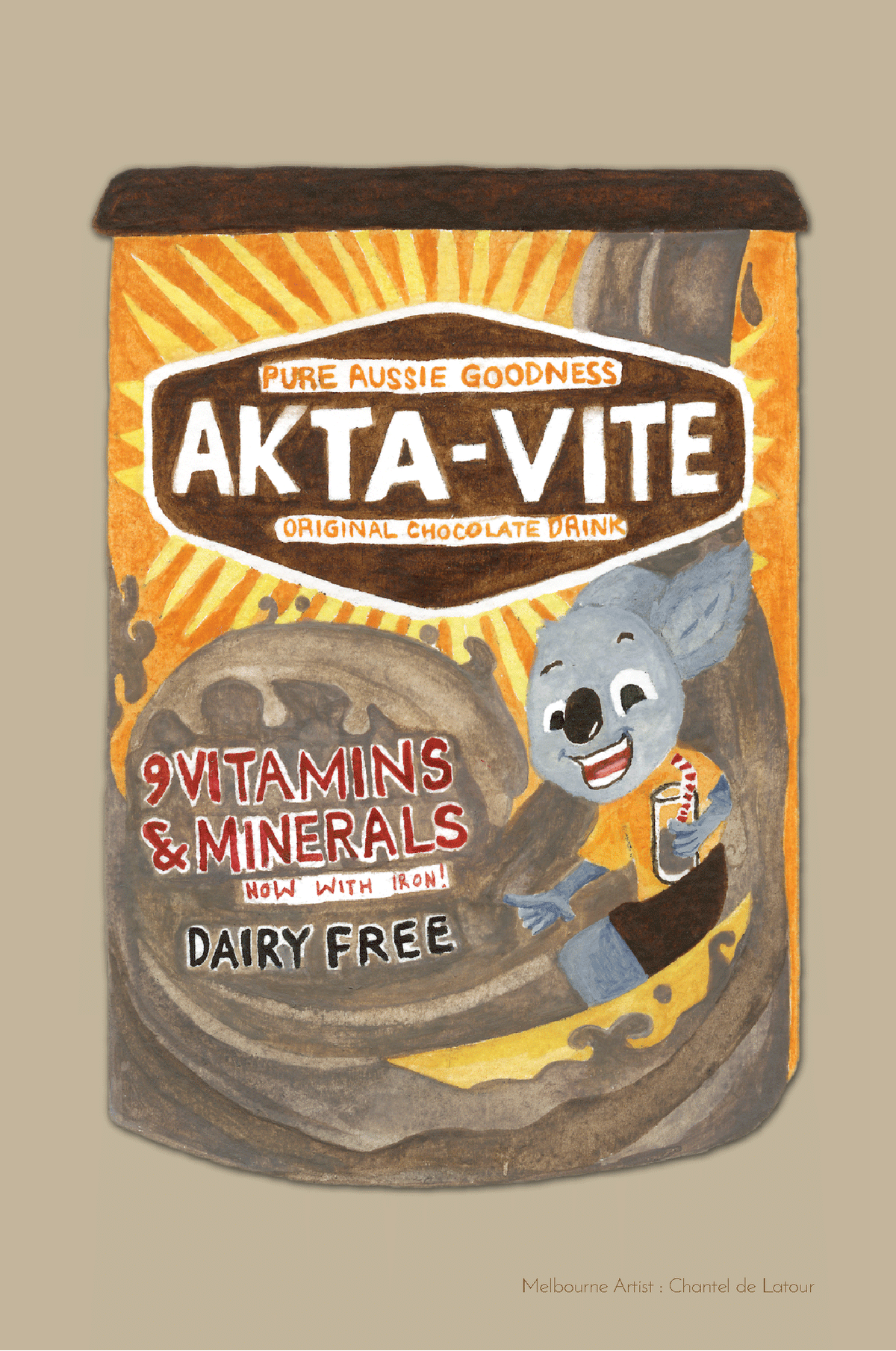 TEA TOWEL AKTAVITE TAN