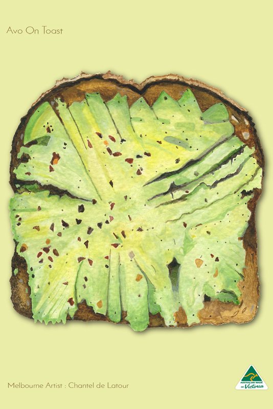 TEA TOWEL - SMASHED AVO LIGHT FRESH GREEN