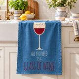 Tea Towel - Glass of Wine