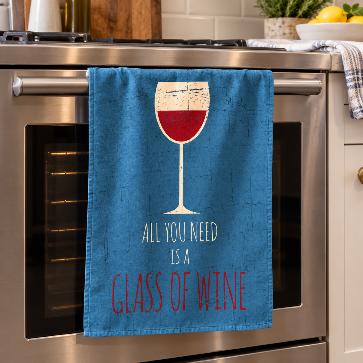 Tea Towel - Glass of Wine