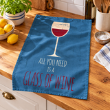 Tea Towel - Glass of Wine