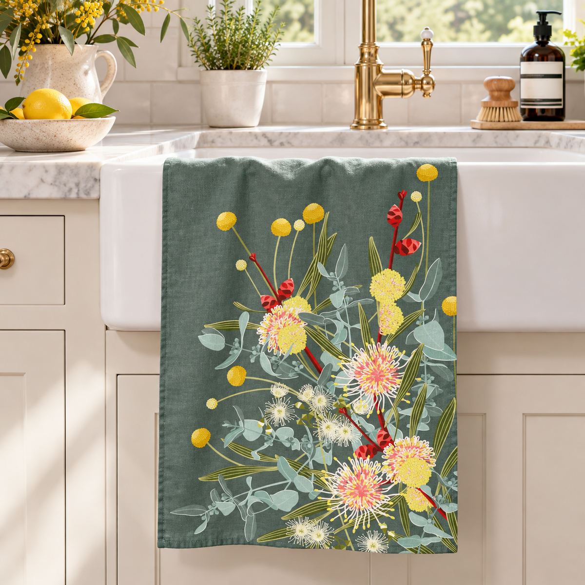 Tea Towel - Hakea Grey