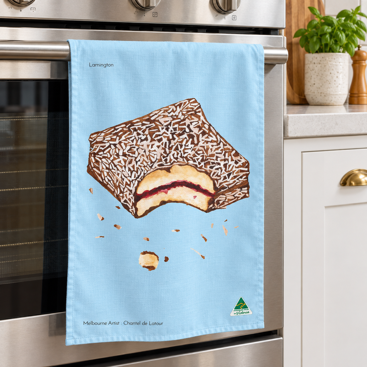 Tea Towel - Lamington Light Blue