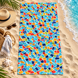 Beach Towel - Mozaic Blue