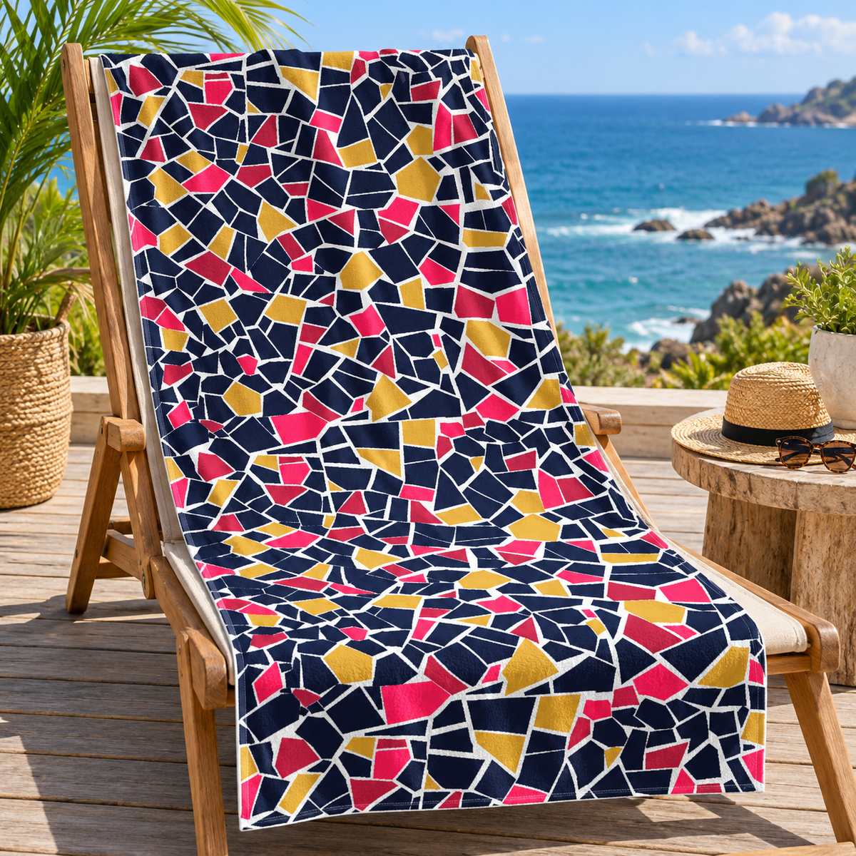 Beach Towel - Mozaic Pink