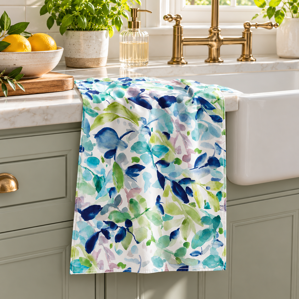 Tea Towel - Angi Blue