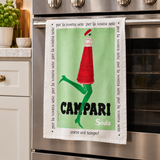Tea Towel - Campari Green