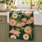 Tea Towel - Flowering Gum Dark Background