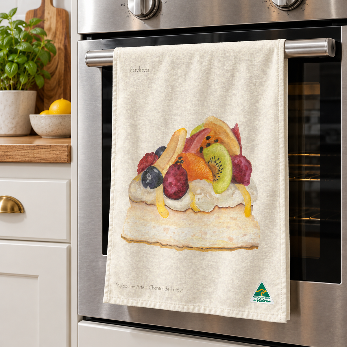 Tea Towel - Pavlova Cream