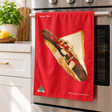 Tea Towel - Sausage in Bread Red
