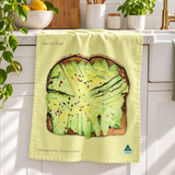 Tea Towel - Smashed Avo Light Fresh Green