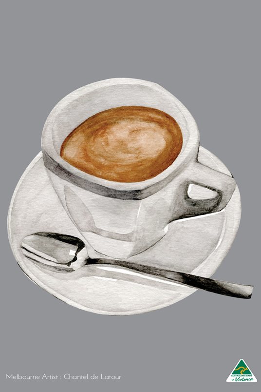 TEA TOWEL CAPPUCCINO GREY