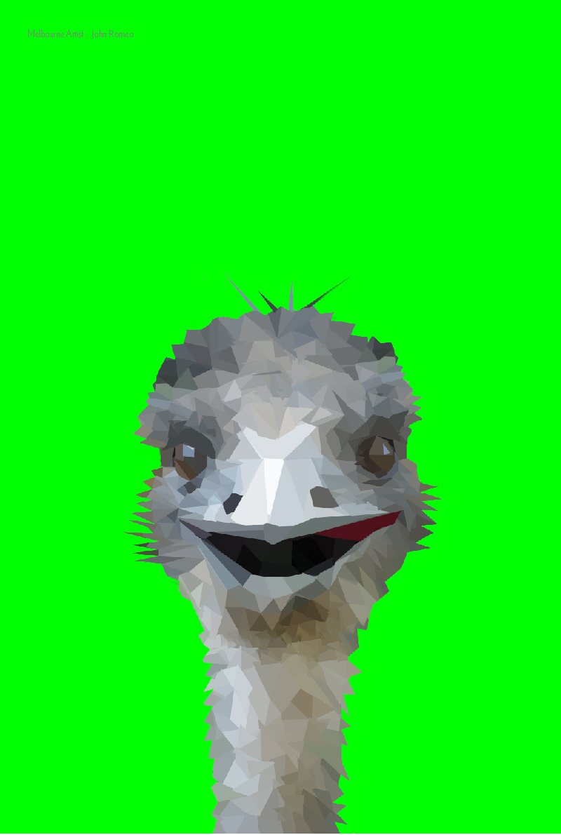 TEA TOWEL - EMU GREEN