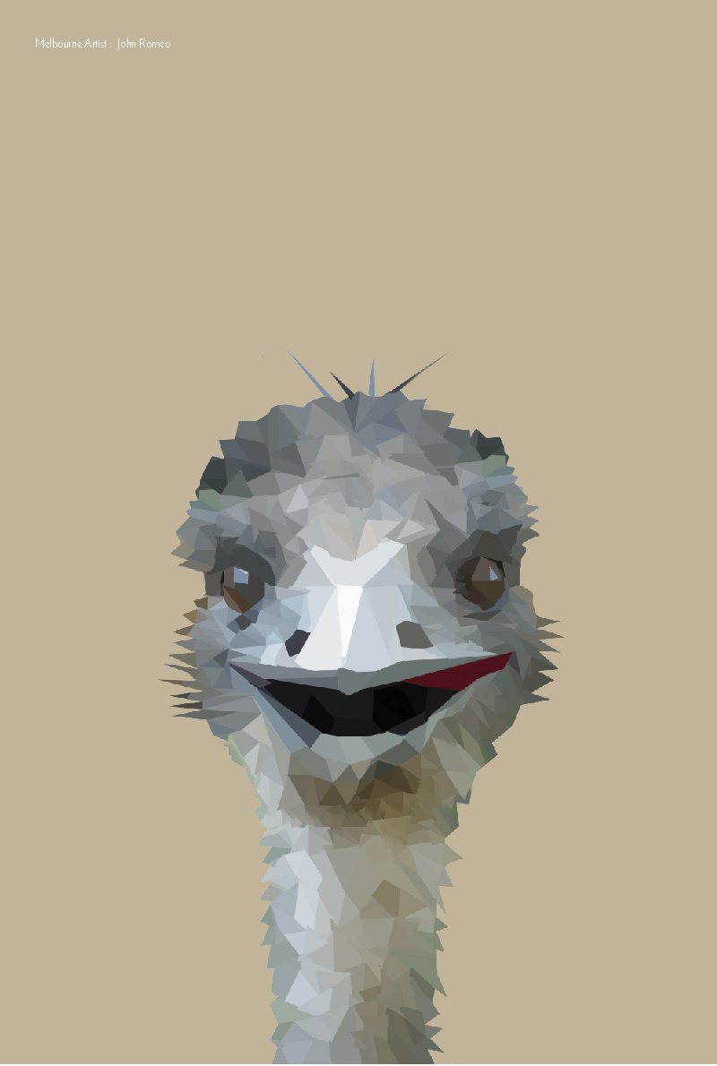 TEA TOWEL - EMU TAN