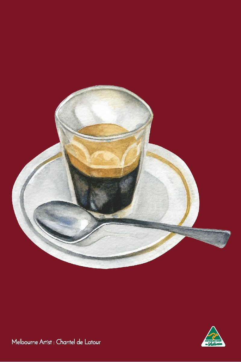 TEA TOWEL ESPRESSO BURGUNDY