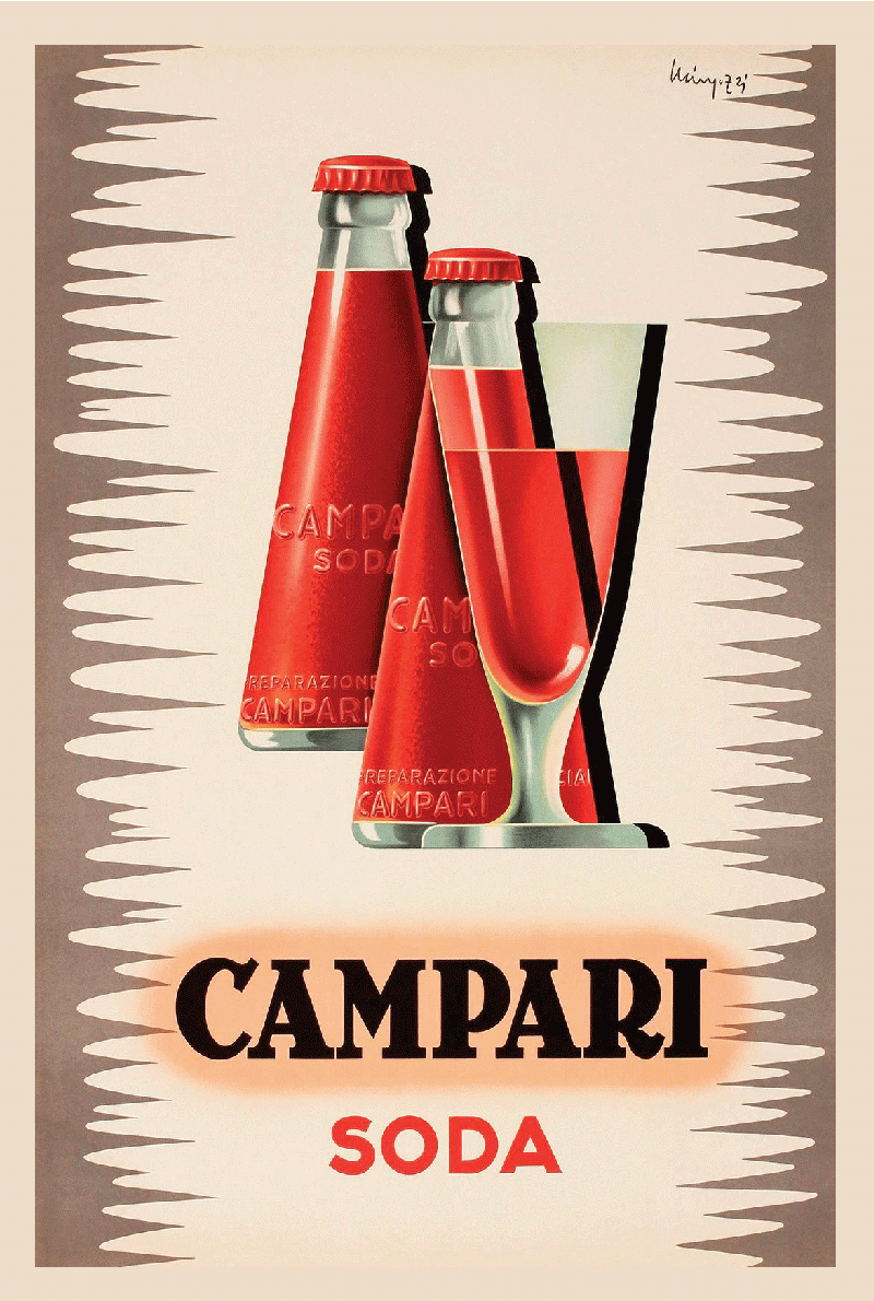 TEA TOWEL - CAMPARI RED