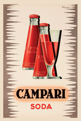 Tea Towel - Campari Red