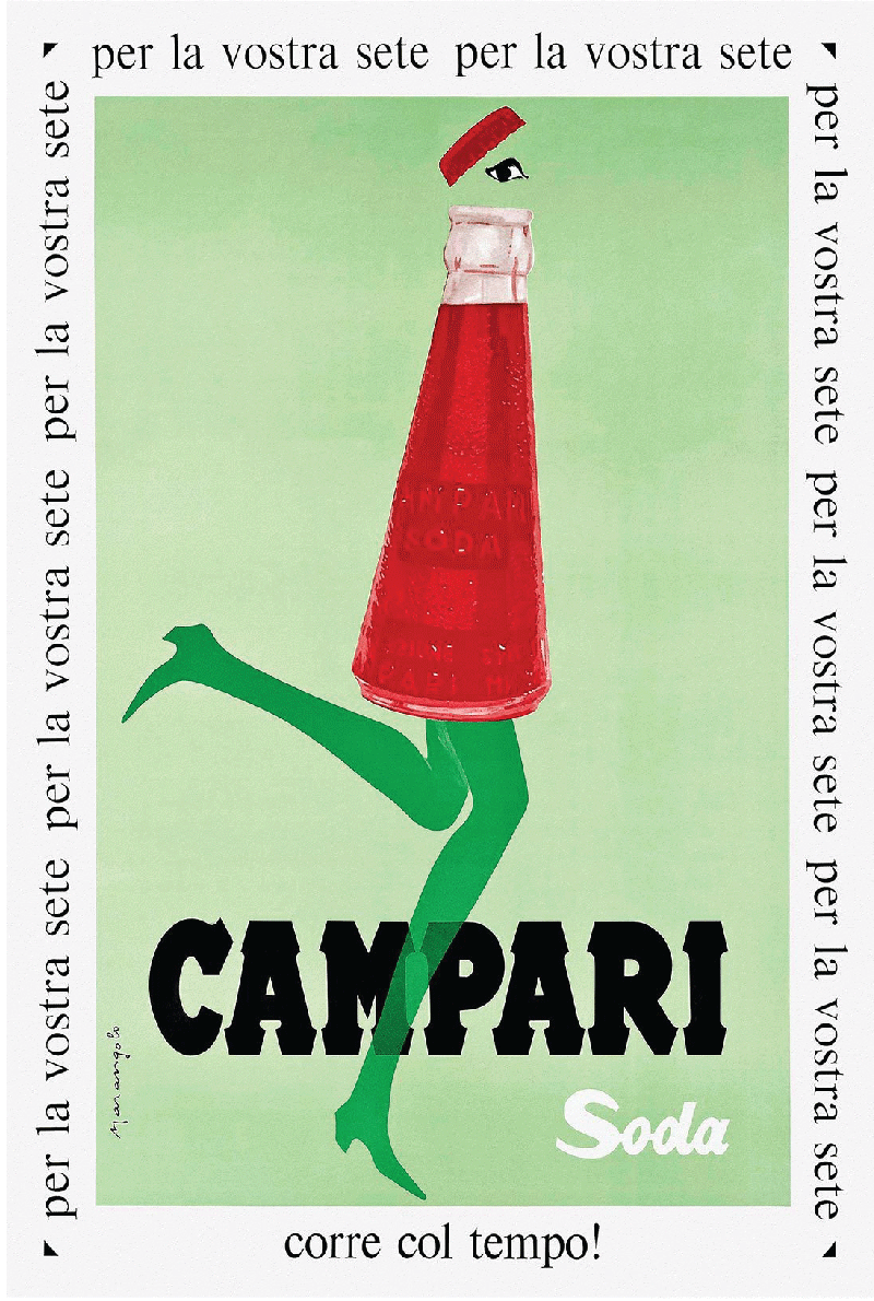 TEA TOWEL - CAMPARI GREEN