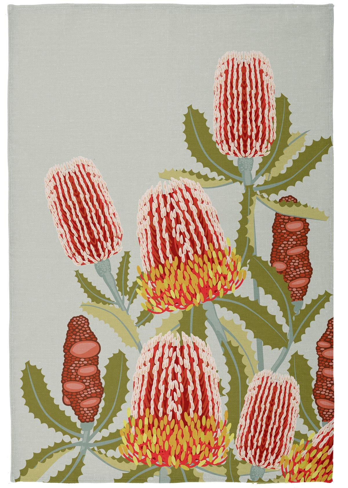 Firewood Banksia Light Tea Towel