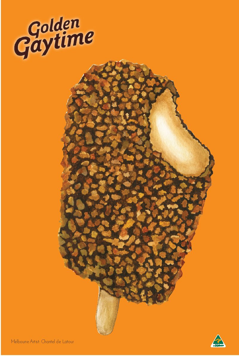 TEA TOWEL GOLDEN GAYTIME ORANGE