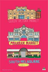 Tea Towel - Market Magenta