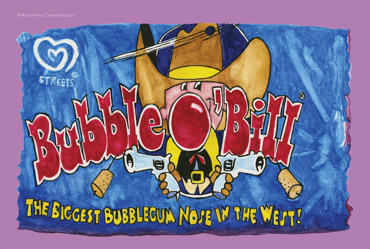 TEA TOWEL BUBBLE O BILL MAUVE