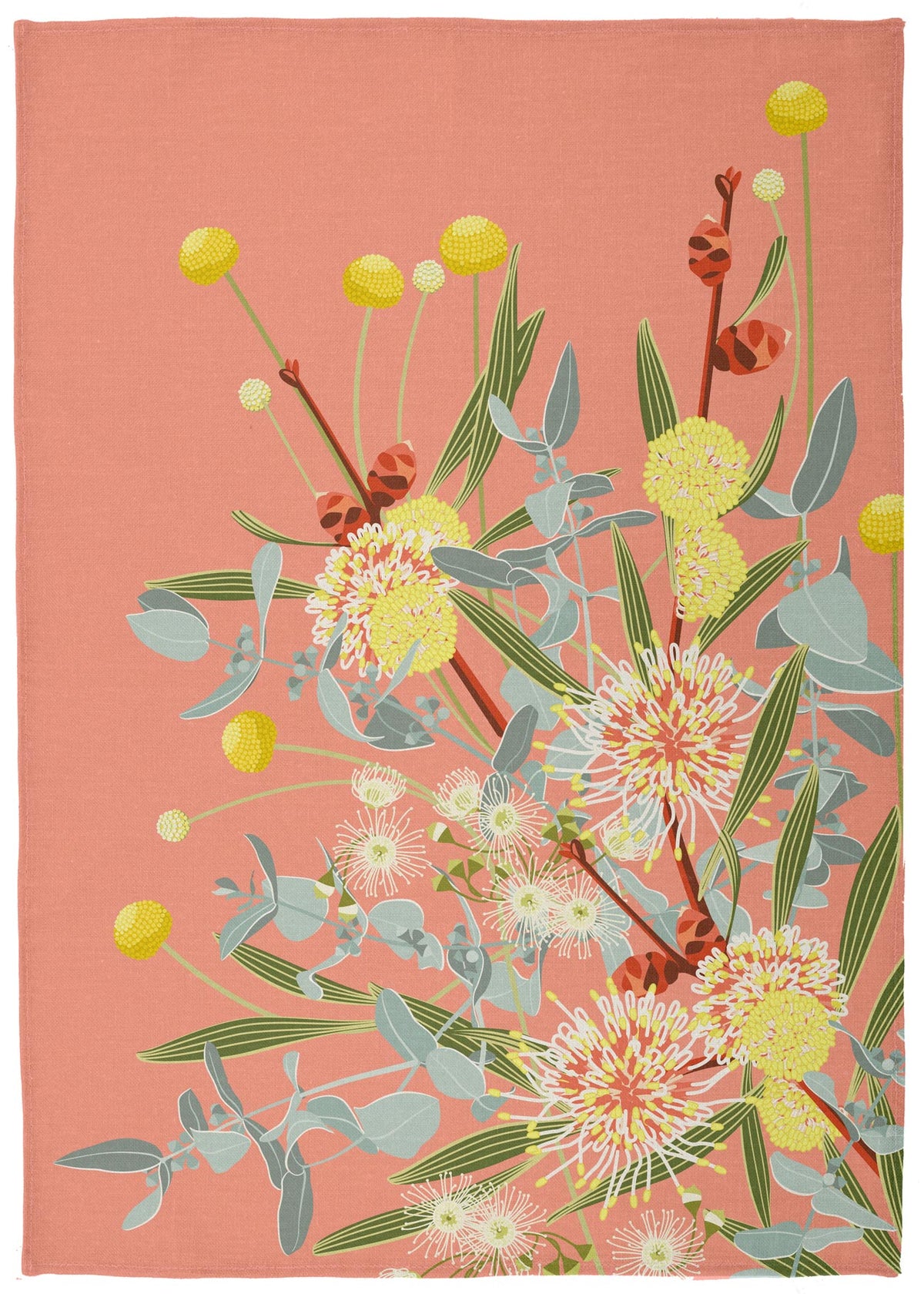 Tea Towel - Hakea Pink