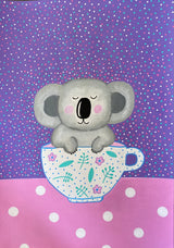 Tea Towel - Koala Bear in Cup