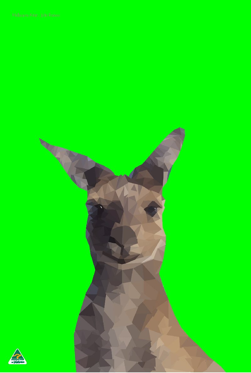 TEA TOWEL - KANGAROO GREEN