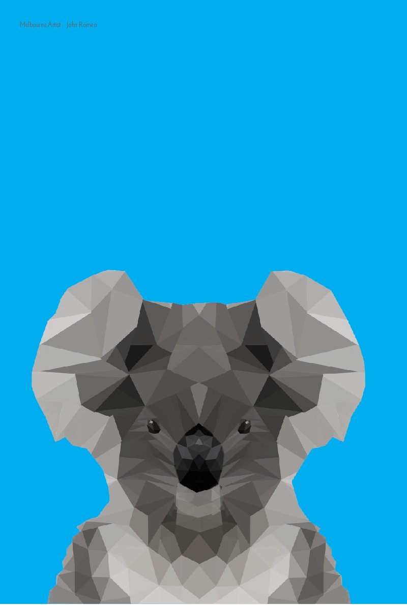 TEA TOWEL - KOALA CYAN