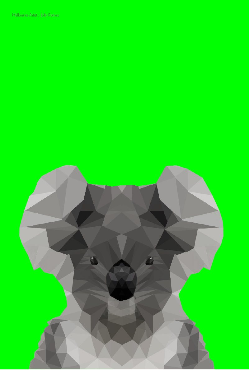 TEA TOWEL - KOALA GREEN