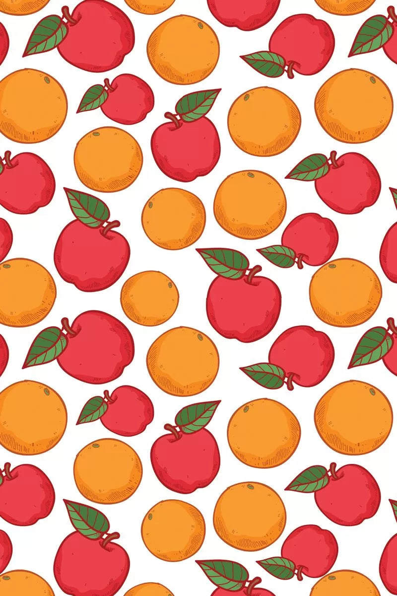 TEA TOWEL - ORANGES AND APPLES