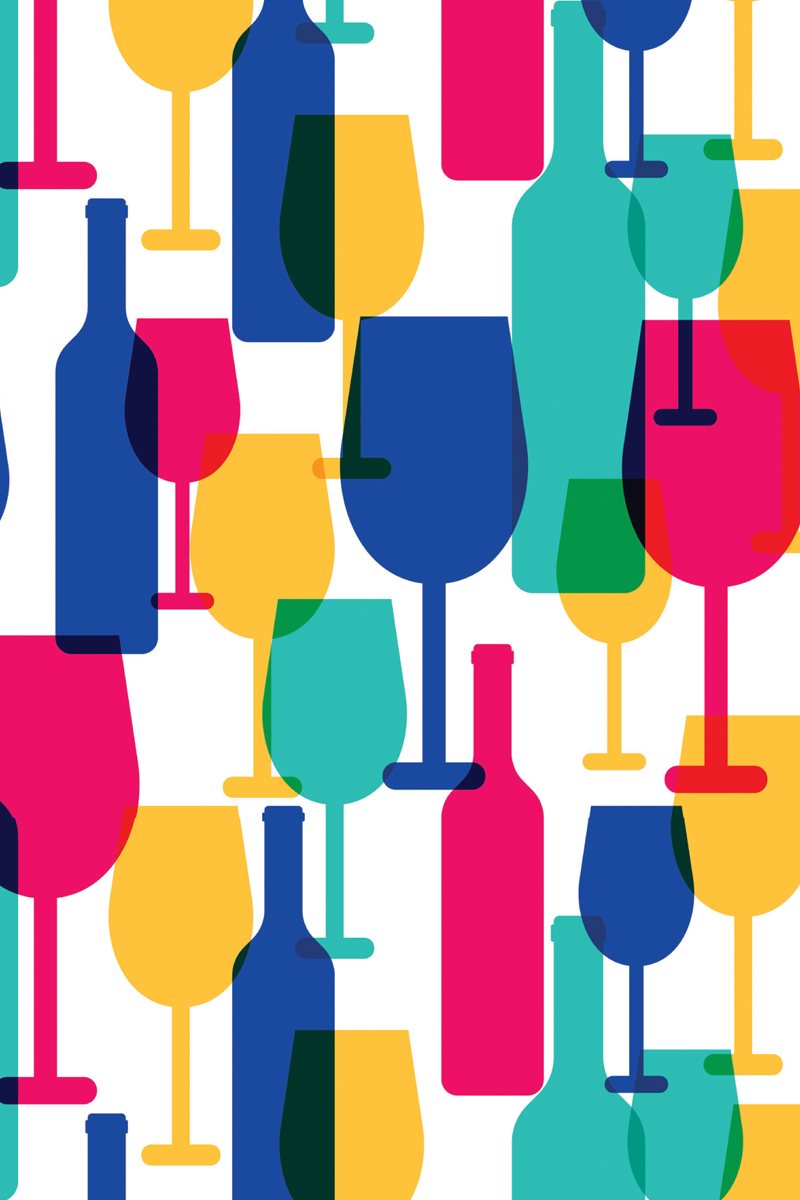 TEA TOWEL WINE GLASSES