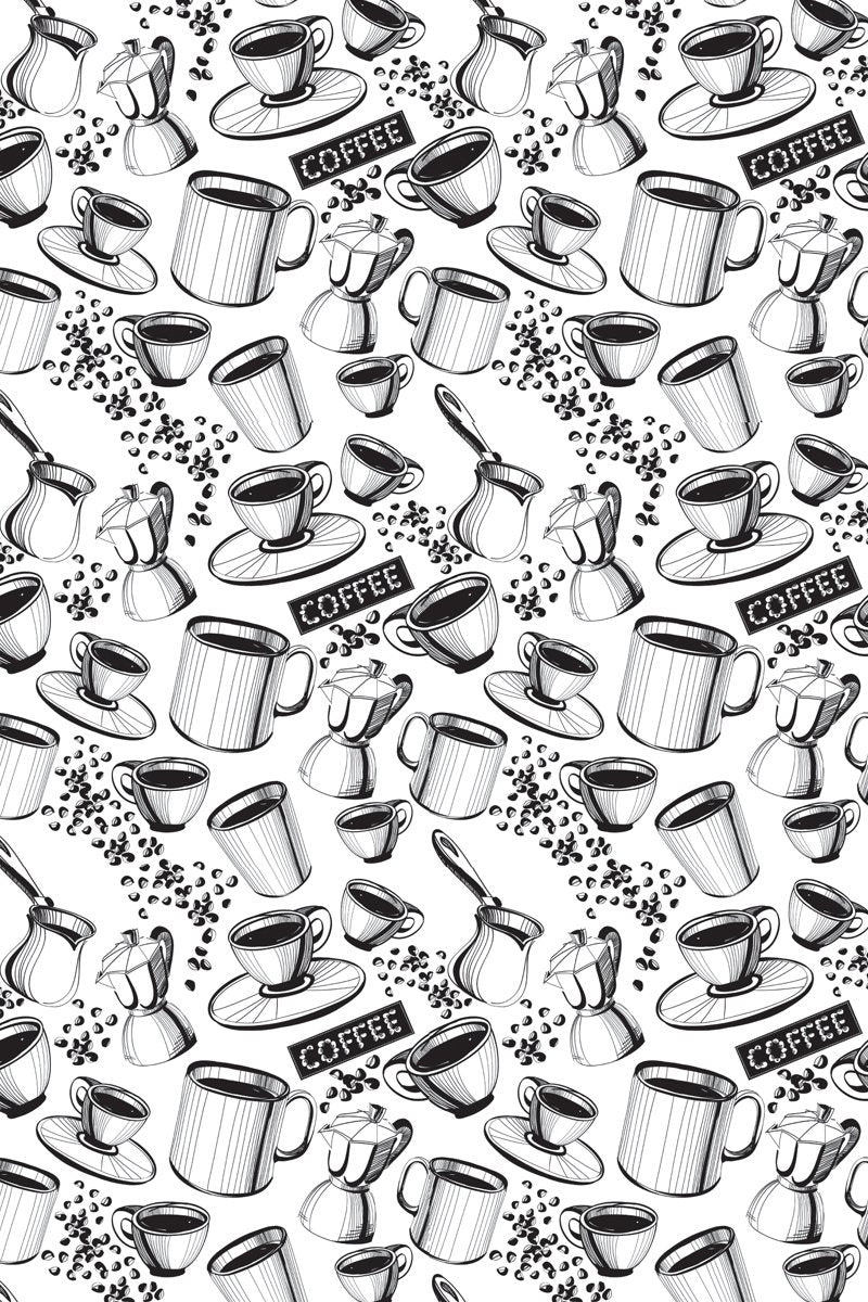 TEA TOWEL COFFEE WHITE