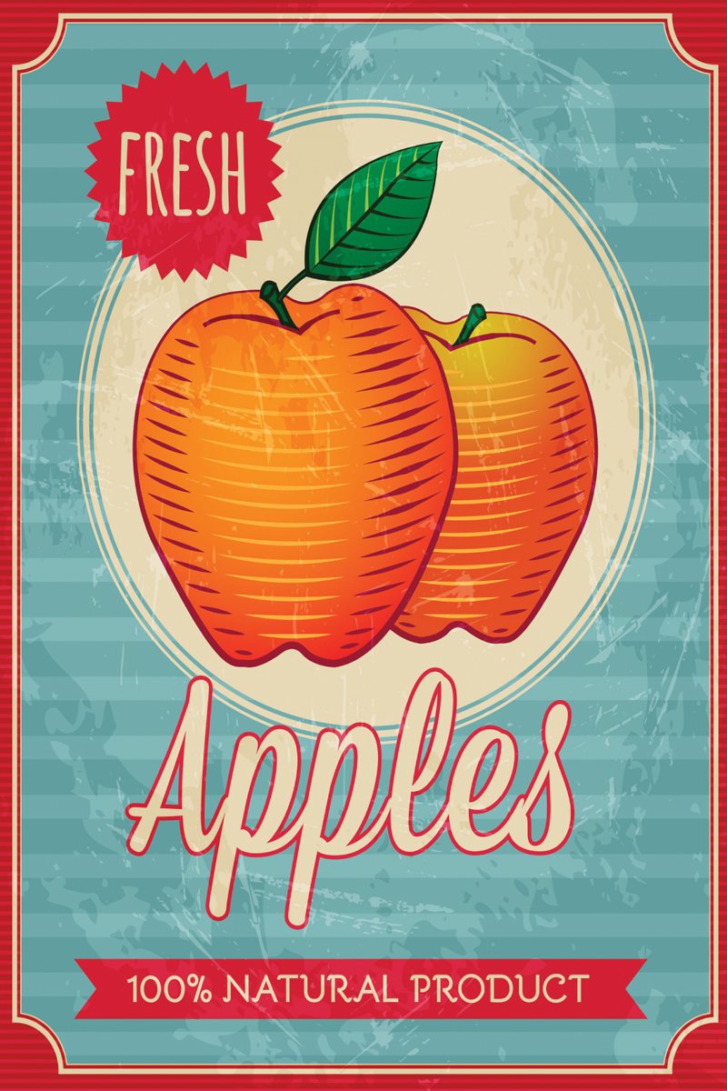 Tea Towel - Vintage Apple