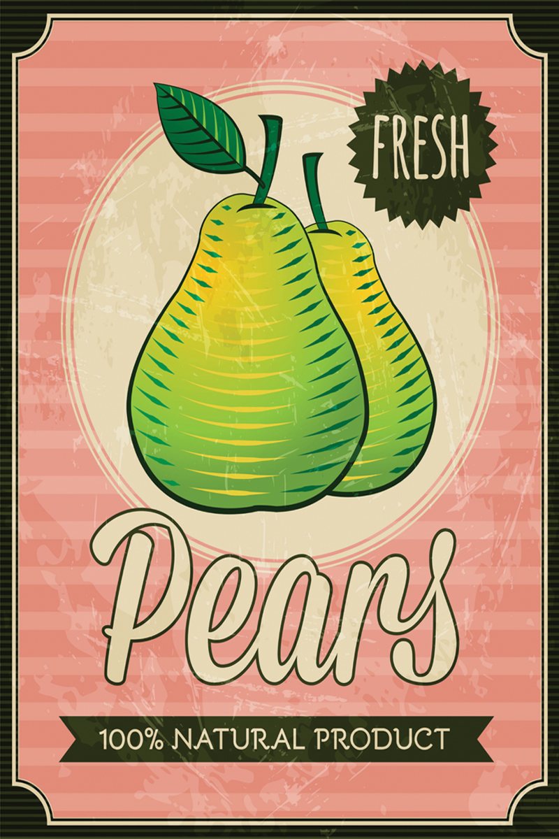 Tea Towel - Vintage Pears