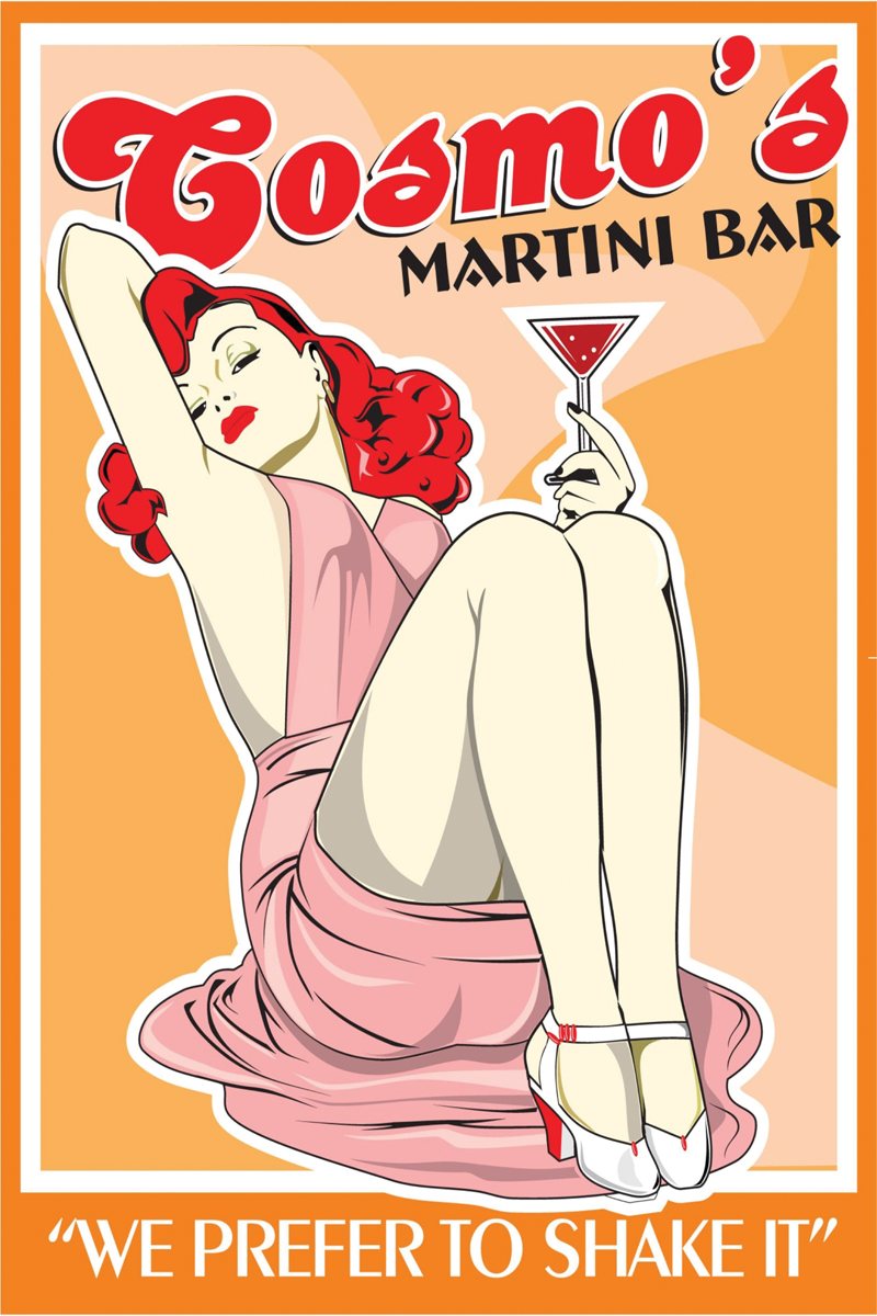 TEA TOWEL MARTINI BAR