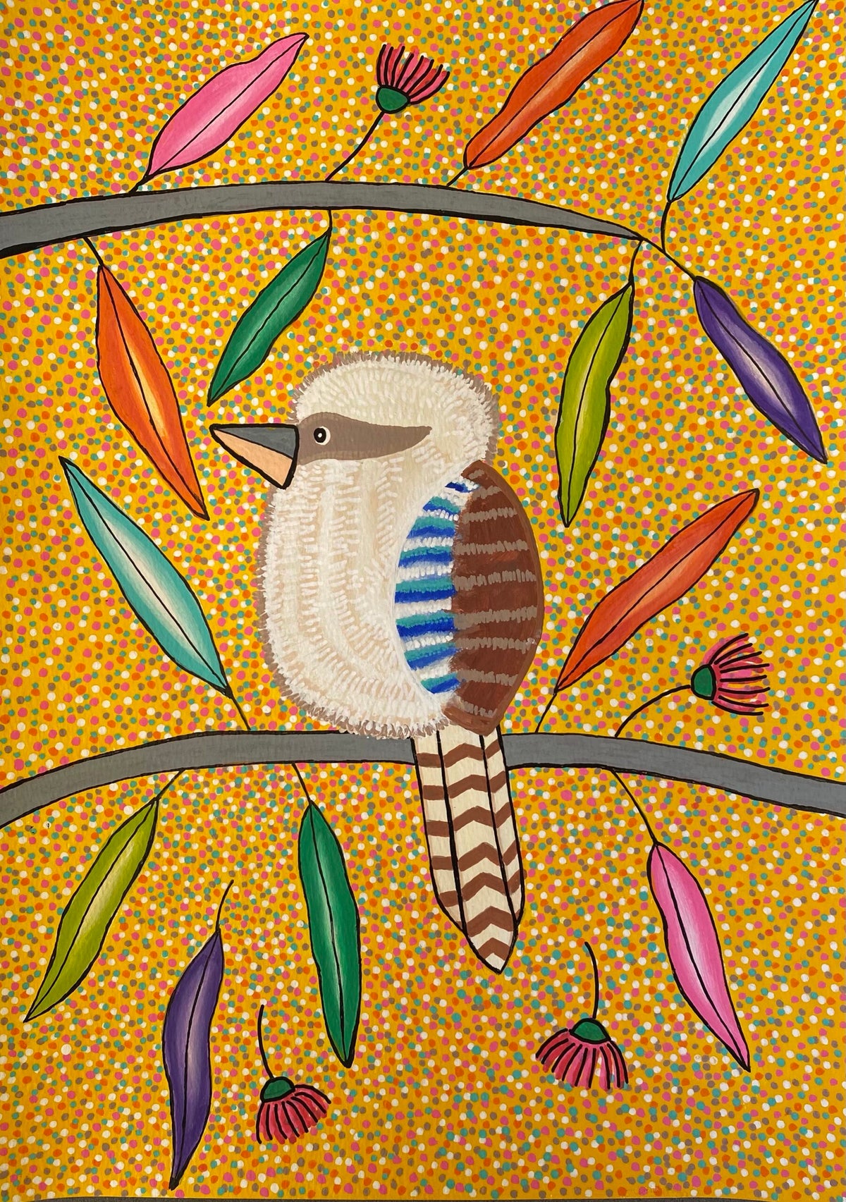 TEA TOWEL - KOOKABURRA IN TREE