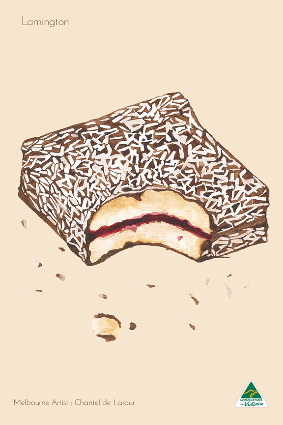 TEA TOWEL LAMINGTON CREAM