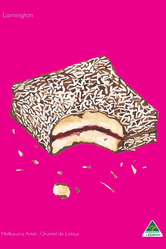 Tea Towel - Lamington Magenta