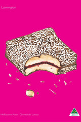 Tea Towel - Lamington Magenta