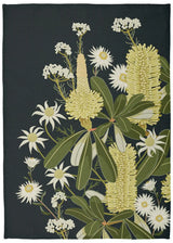 Tea Towel - Lemon Banksia Navy